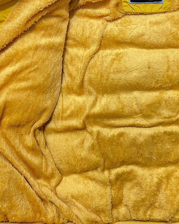 Αγορίστικο φουσκωτό μπουφάν με επένυδυση γούνα κίτρινο US-088