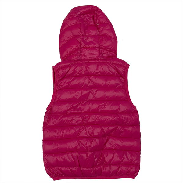 Κοριτσίστικο μπουφάν αμάνικο γιλέκο με κουκούλα US-3806 φούξια