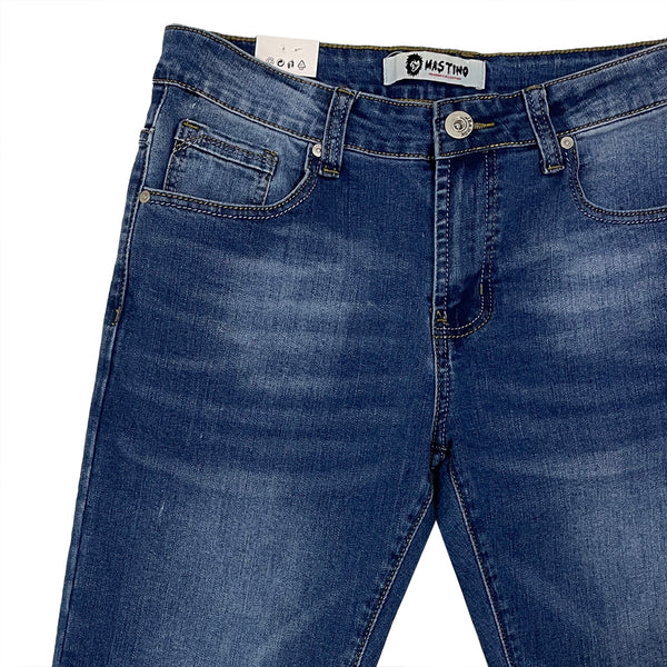 Ανδρικό παντελόνι τζιν ίσια γραμμή US-8309 Μπλε