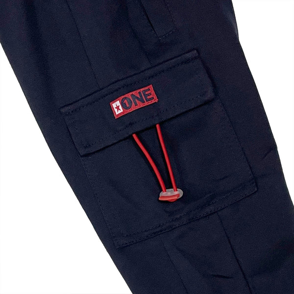 Αγορίστικο παντελόνι φόρμας με πλαϊνή τσέπη μπλε SP-5490