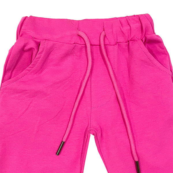 Κοριτσίστικο παντελόνι φόρμα βαμβακερή σε ροζ R-309