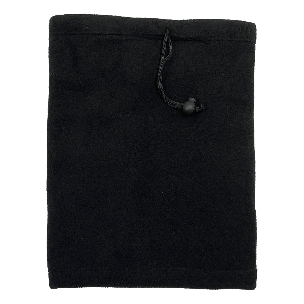 Κασκόλ λειμού περιλαίμιο fleece με ρυθμιζόμενο κορδονάκι μαύρο US-345212
