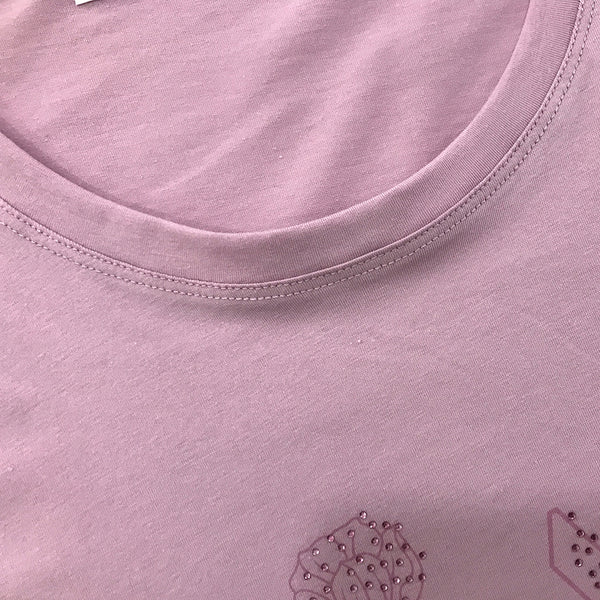 Γυναικείο μπλούζα κοντό μανίκι ροζ A199-5