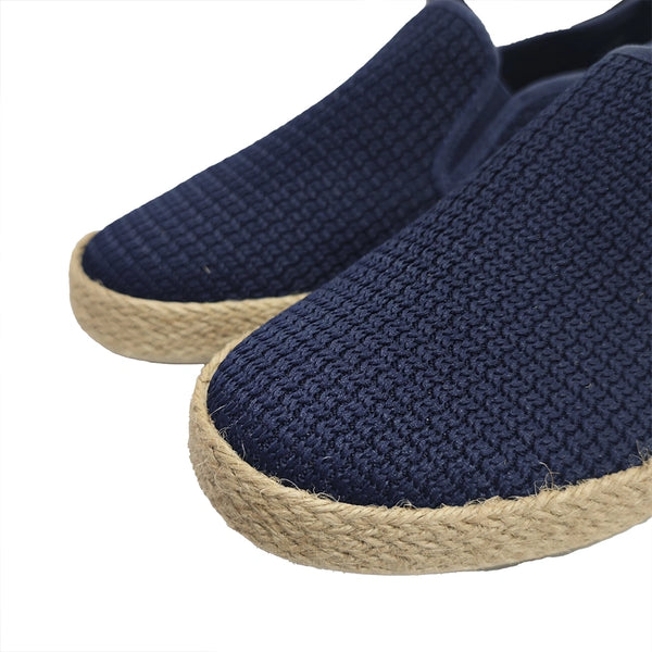 ustyle Ανδρικά καλοκαιρινά παπούτσια ψάθινα slip on σε μπλε 1158
