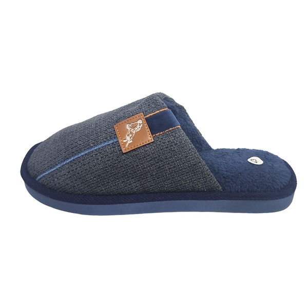 USTYLE Ανδρικές Χειμωνιάτικες Παντόφλες Μπλε XL-8130