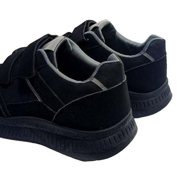 USTYLE Ανδρικά Παπούστια Sneakers Με Αυτοκόλλητο Σκρατς Μαύρο CC-251