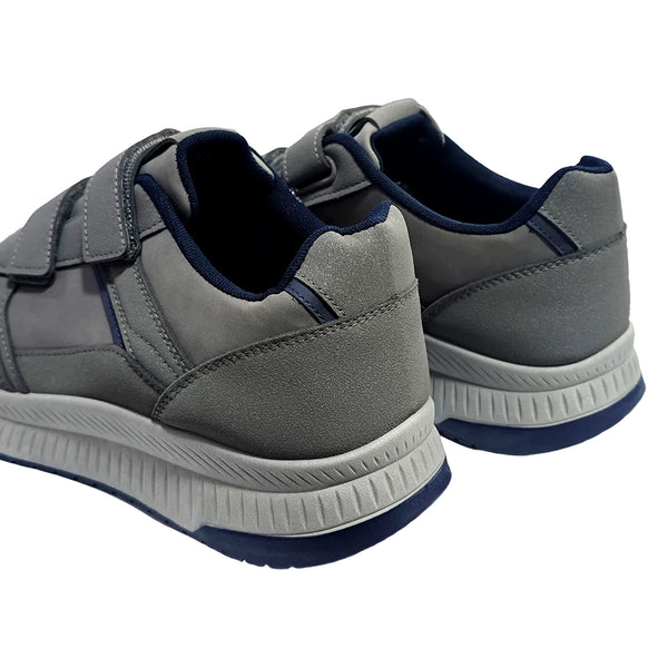 USTYLE Ανδρικά Παπούστια Sneakers Με Αυτοκόλλητο Σκρατς Γκρι CC-251