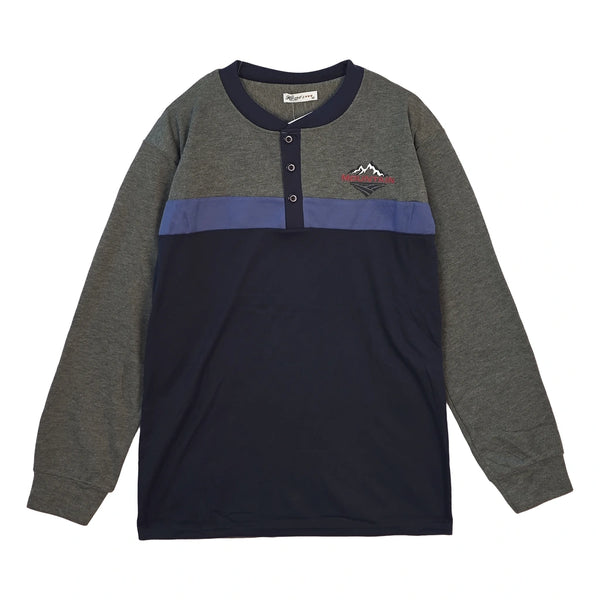 Ανδρικά Σετ Πιτζάμας με Fleece Γκρι Q-3015