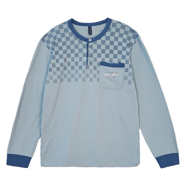 Ανδρικά Σετ Πιτζάμας με Fleece Μπλε D-6265