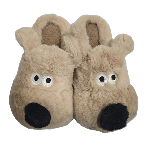 ustyle Παιδικές παντόφλες σκυλάκια Καφέ US-7060