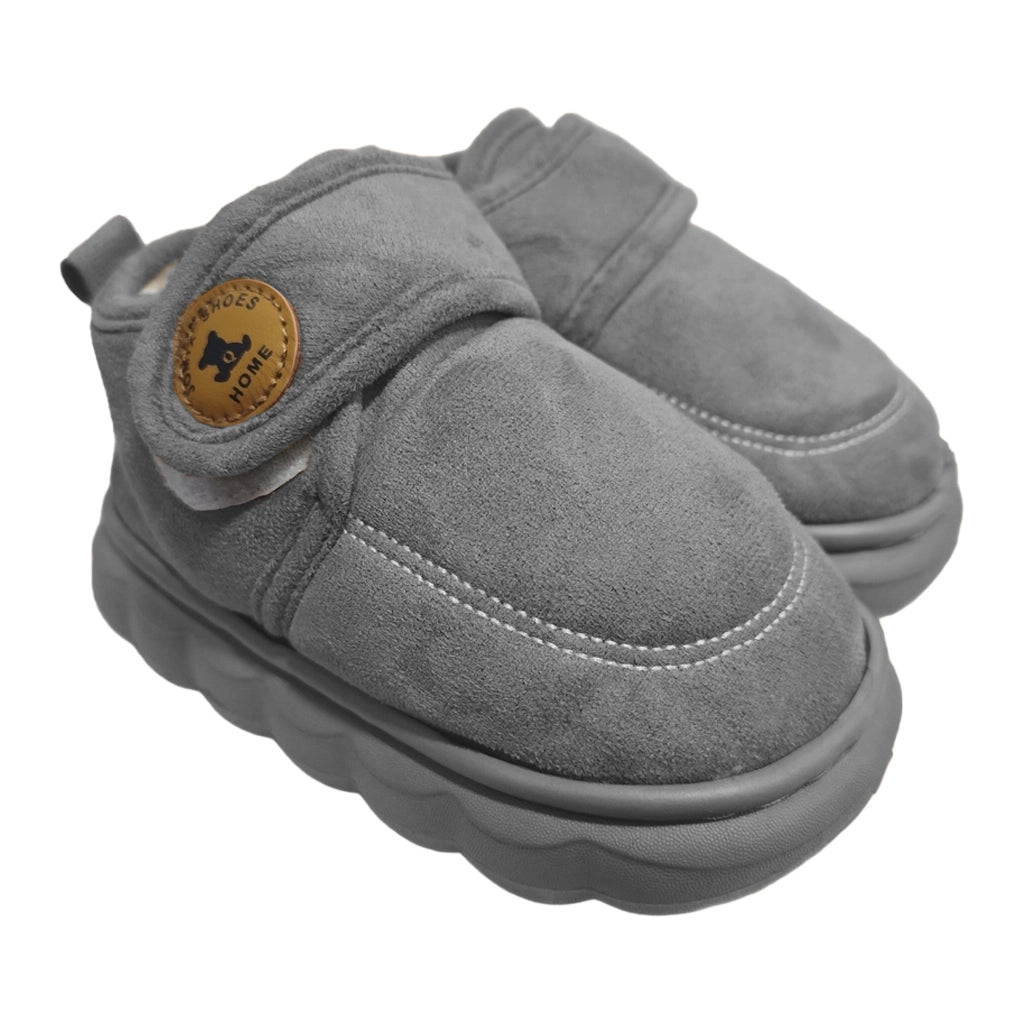 ustyle Παιδικά χειμωνιάτικες παντόφλες κλειστές Γκρι US-10319