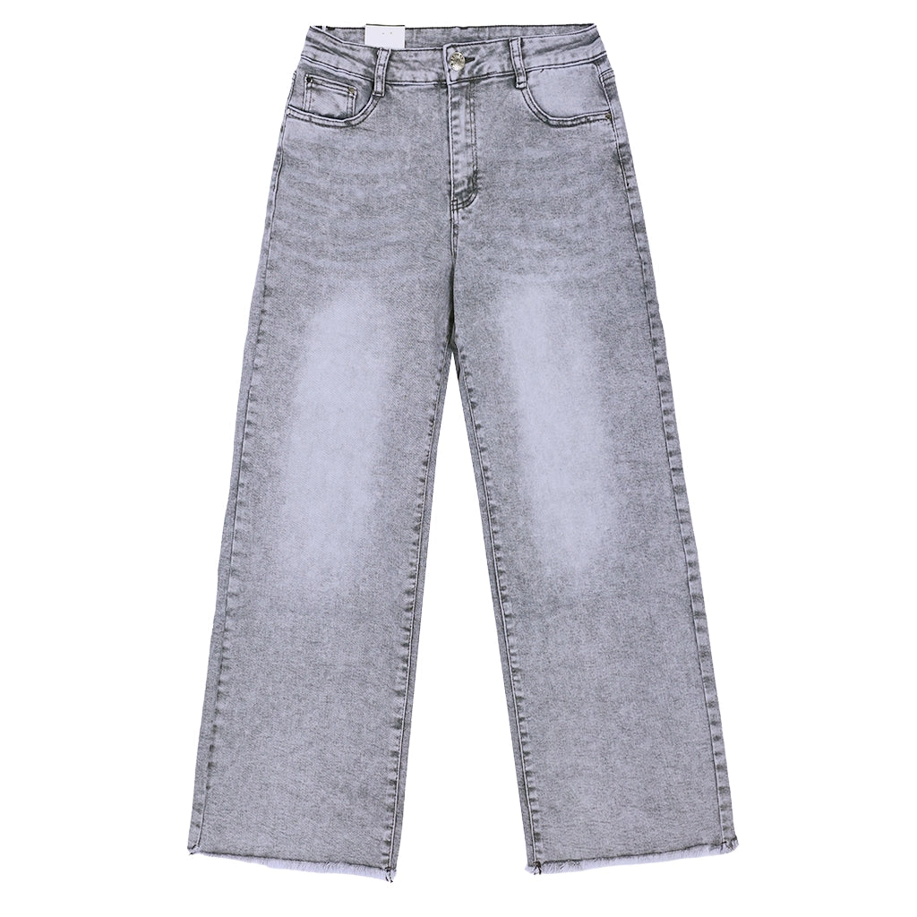ustyle Γυναικείο Τζιν Παντελόνι Wide Leg Γκρι US-7277