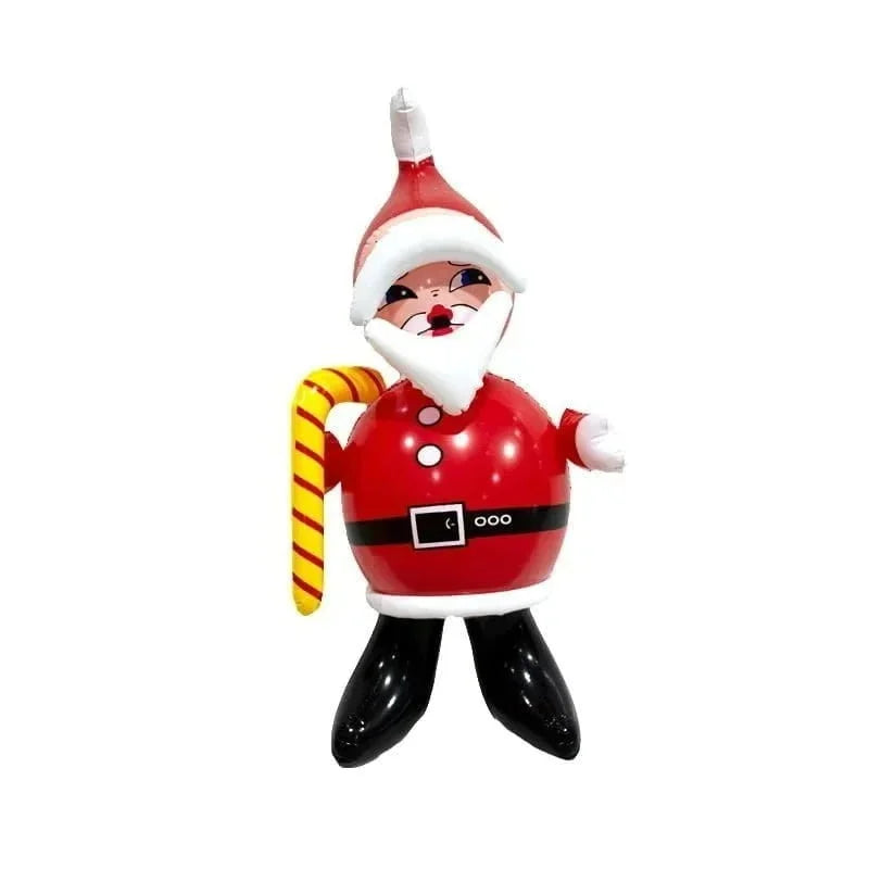 Χριστουγεννιάτικο Φουσκωτός Άγιος Βασίλης με Μαγκούρα 120cm – Santa claus balloon