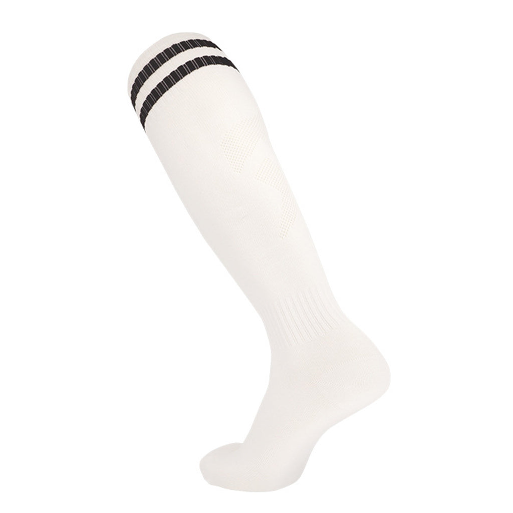 Κάλστες ποδοσφαιρικές Μήκος ως το γόνατο με Rib τελείωμα λευκό/Μάυρο CDP-503