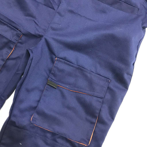 ustyle Ανδρική ολόσωμη φόρμα εργασίας με τιράντες μπλε Κ-913