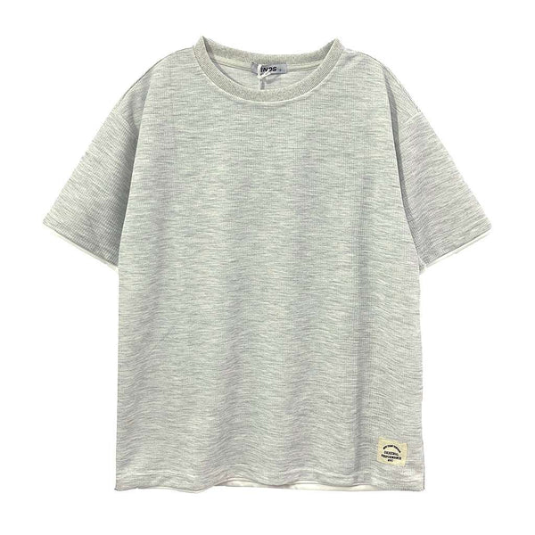 Ustyle Ανδρικό καλοκαιρινό σετ T-Shirt με βερμούδα γκρι 9178