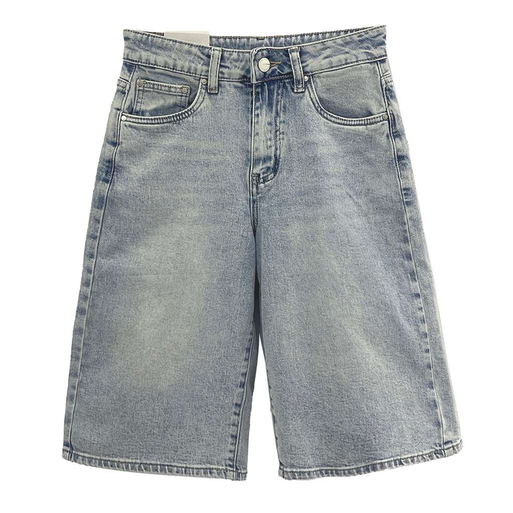 ustyle Γυναικεία Denim τζιν βερμούδα φαρδιά ψηλόμεση 15218