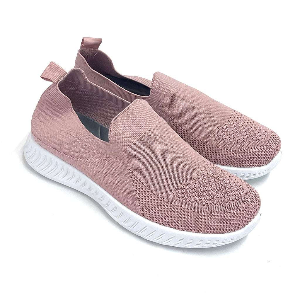 ustyle Γυναικεία αθλητικά παπούτσια slip on χωρίς κορδόνια σε ροζ 24228