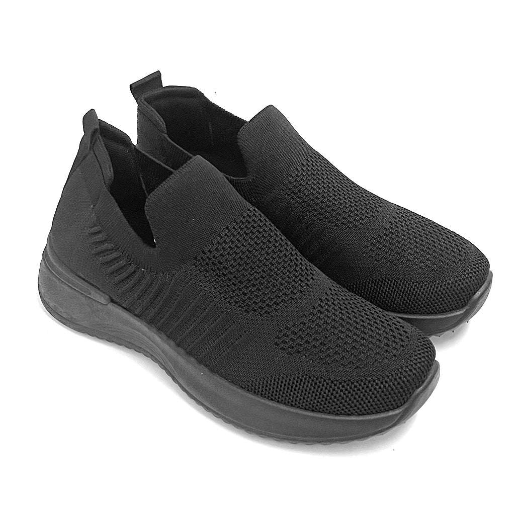 ustyle Γυναικεία αθλητικά παπούτσια slip on χωρίς κορδόνια σε μαύρο 25128