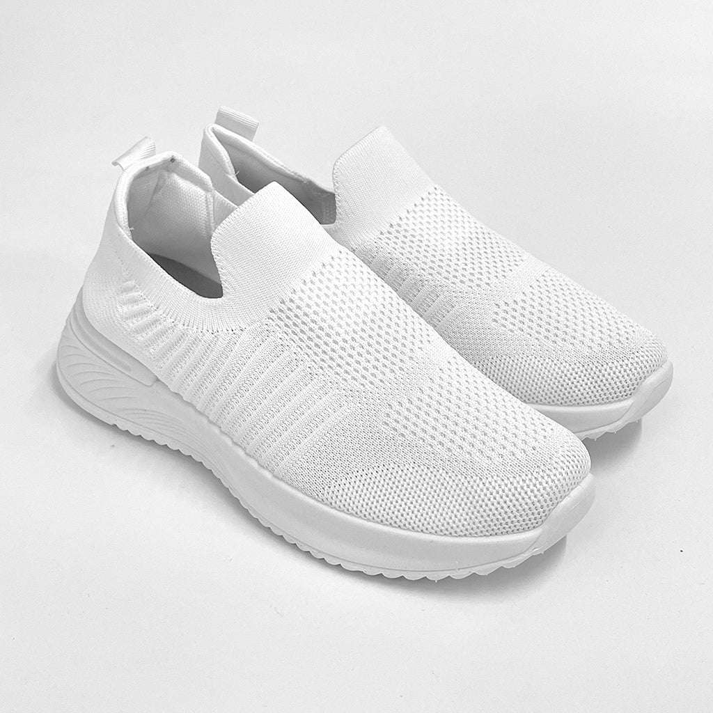 ustyle Γυναικεία αθλητικά παπούτσια slip on χωρίς κορδόνια σε λευκό 25128