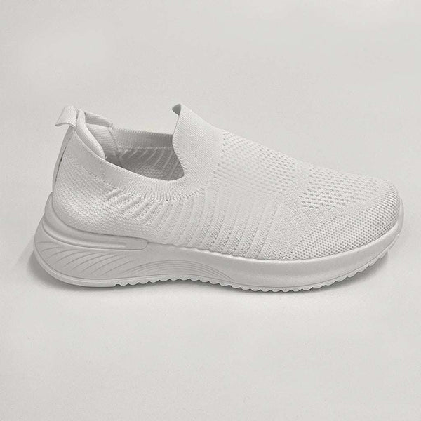 ustyle Γυναικεία αθλητικά παπούτσια slip on χωρίς κορδόνια σε λευκό 25128