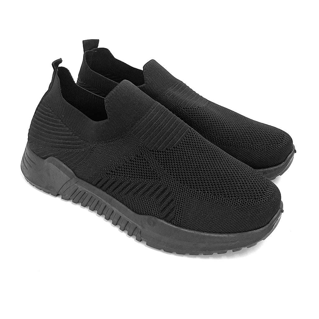 ustyle Ανδρικά αθλητικά παπούτσια slip on χωρίς κορδόνια σε μαύρο 86628