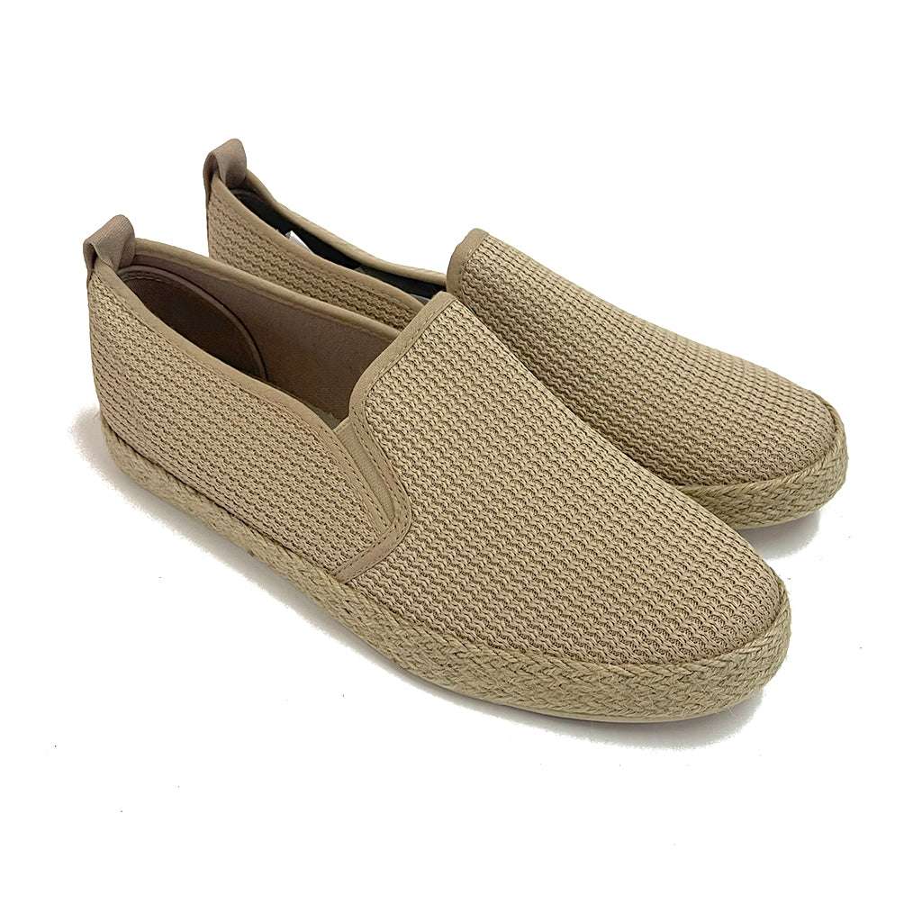 ustyle Ανδρικά καλοκαιρινά παπούτσια ψάθινα slip on σε μπεζ 1158