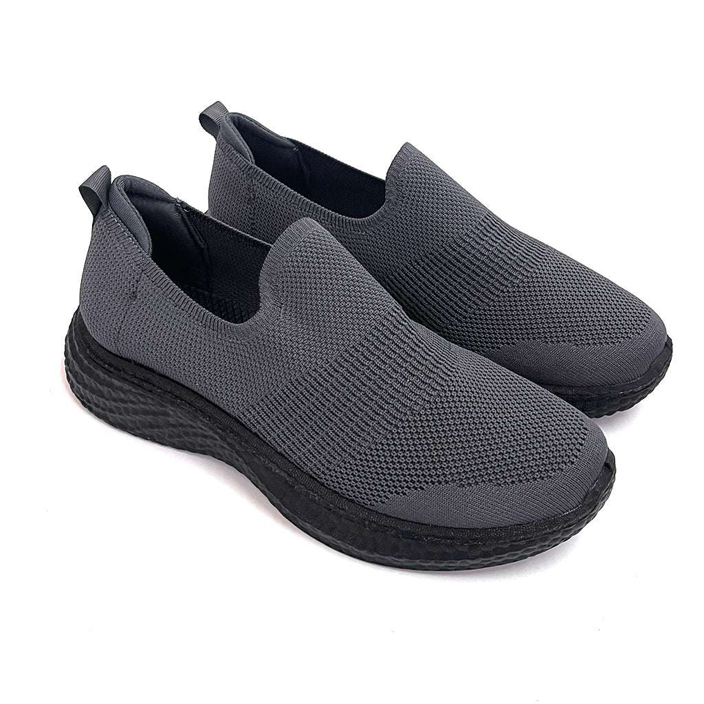 ustyle Ανδρικά αθλητικά παπούτσια slip on χωρίς κορδόνια σε γκρι 25368