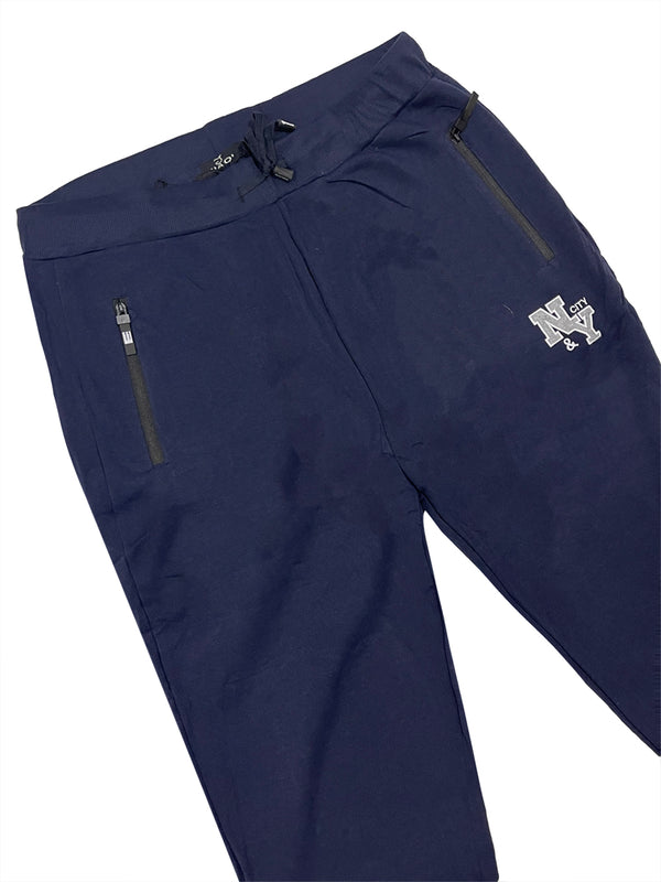 Ustyle Ανδρικό παντελόνι φόρμας χειμωνιάτικο με σήμα φλις US-3518 Μπλε
