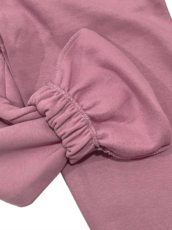 Γυναικείο παντελόνι φόρμας με λάστιχο με fleece US-015008 Ροζ