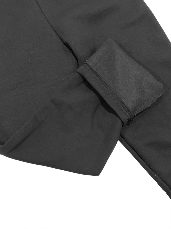 ustyle Γυναικείο παντελόνι φόρμας ίσια γραμμή με fleece US-051008 Μαύρο