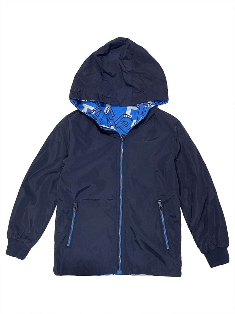 ustyle Αγορίστικο αδιάβροχο μπουφάν διπλής όψης με κουκούλα μπλε US-81278