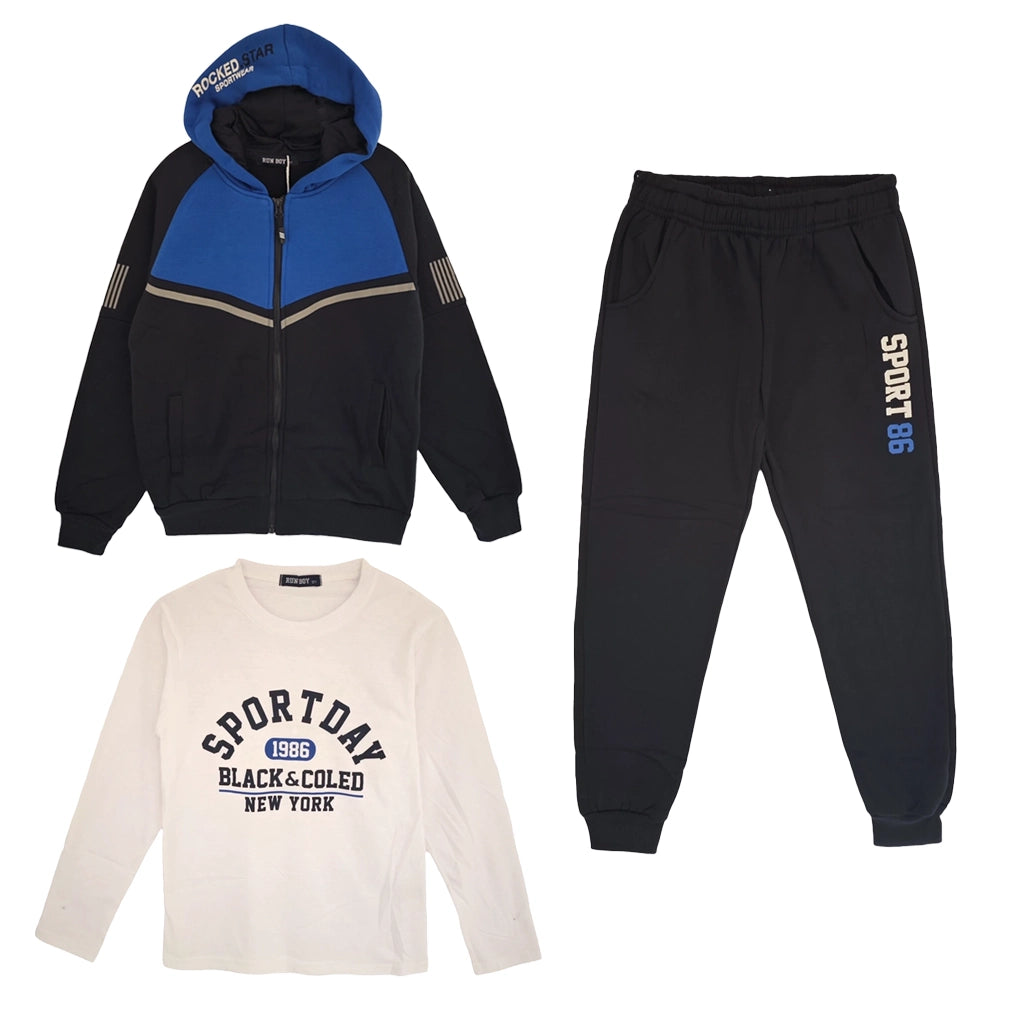 ustyle Αγορίστικα σετ φόρμας με fleece Μπλε US-5039