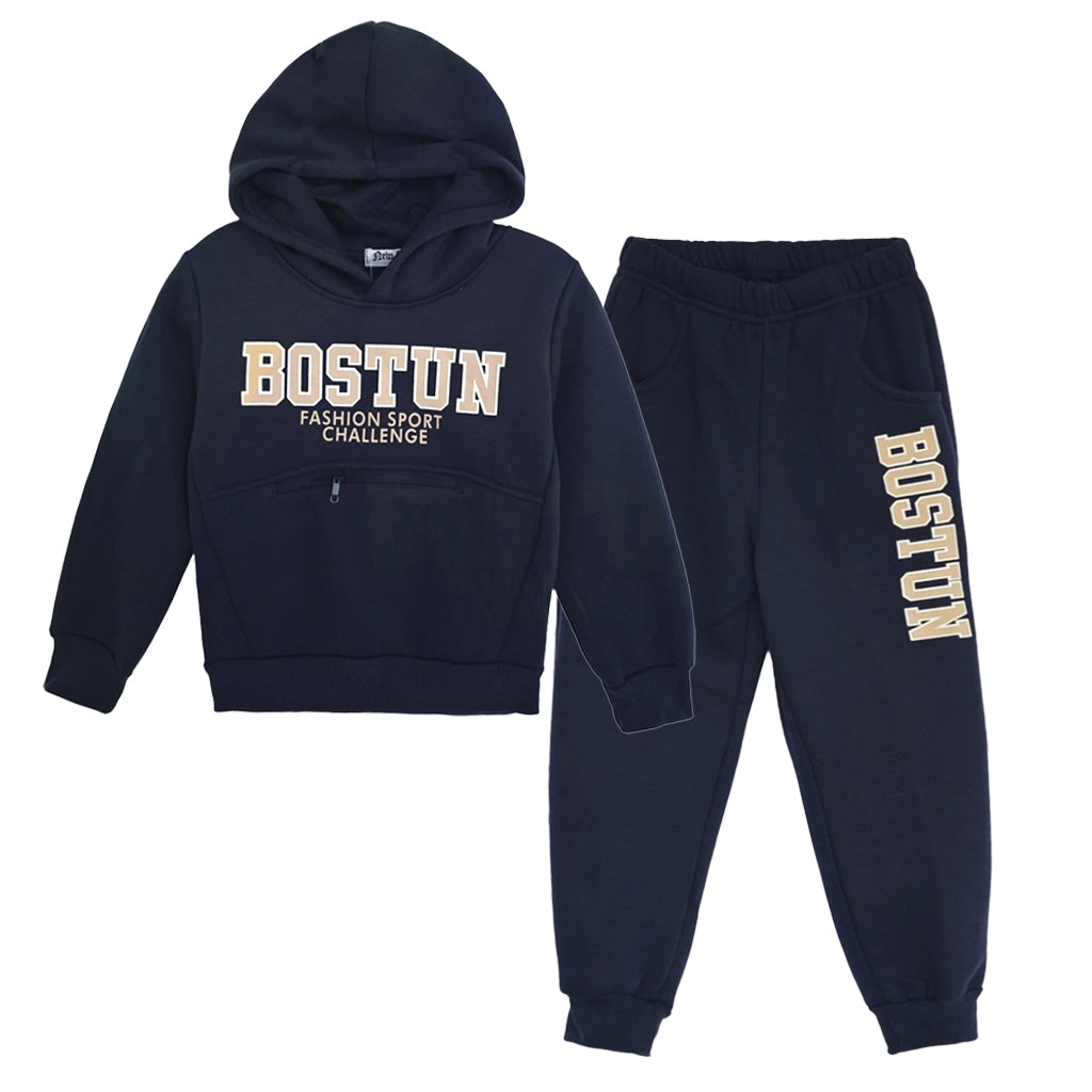 ustyle Αγορίστικα σετ φόρμας με fleece Μπλε US-8718