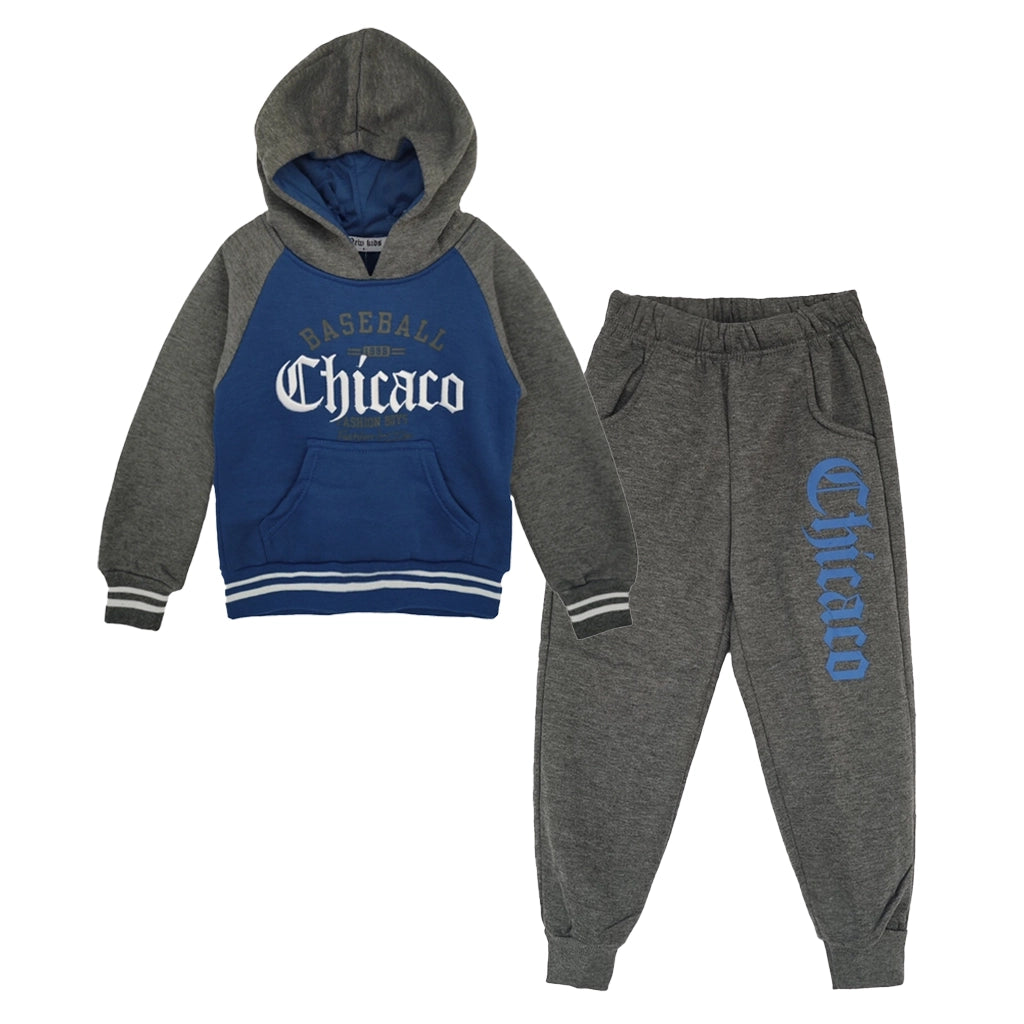 ustyle Αγορίστικα σετ φόρμας με fleece Μπλε US-8818