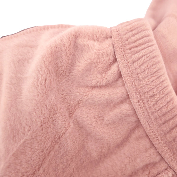 ustyle Σετ φόρμας βελούδινο με κουκούλα Ροζ US-27109