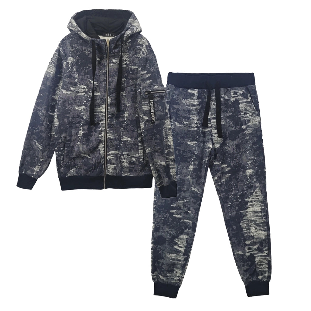 ustyle Ανδρικό σετ φόρμας με φλις Μπλε US-2032