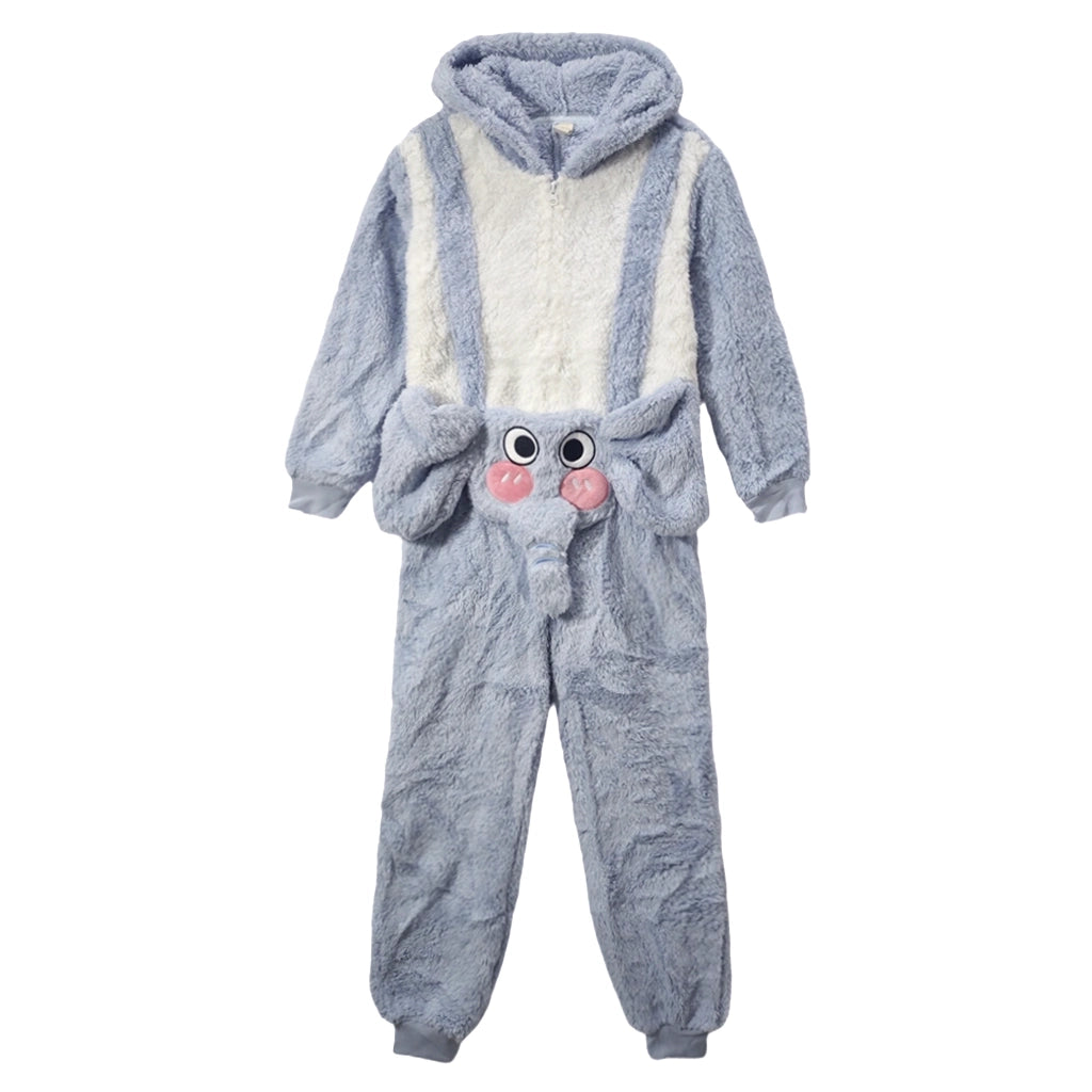 ustyle Παιδική ολόσωμη πιτζάμα βελούδινη Γαλάζιο US-1171