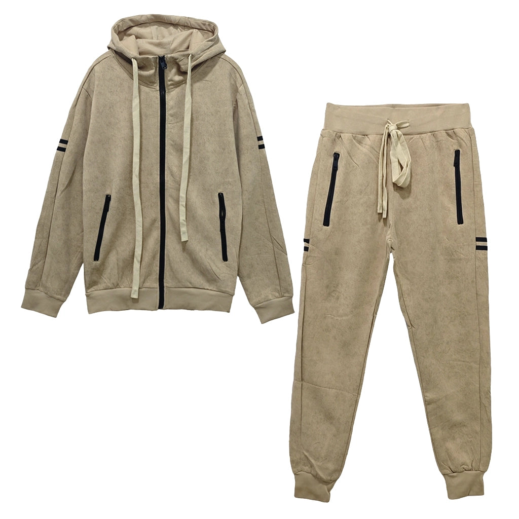 ustyle Ανδρικό σετ φόρμας Μπεζ US-0538