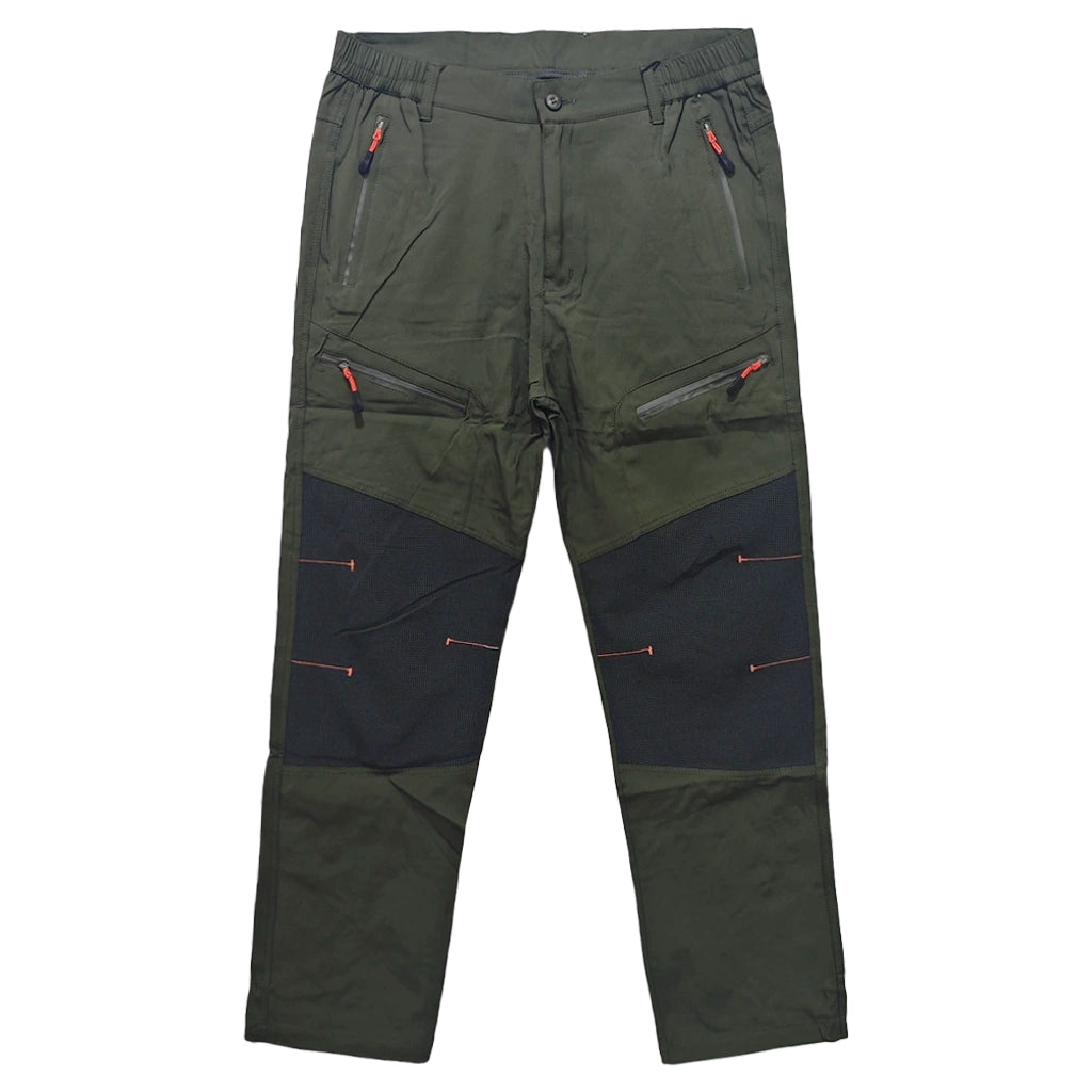 ustyle Λεπτό ανδρικό αδιάβροχο παντελόνι εργασίας Χακί US-6974