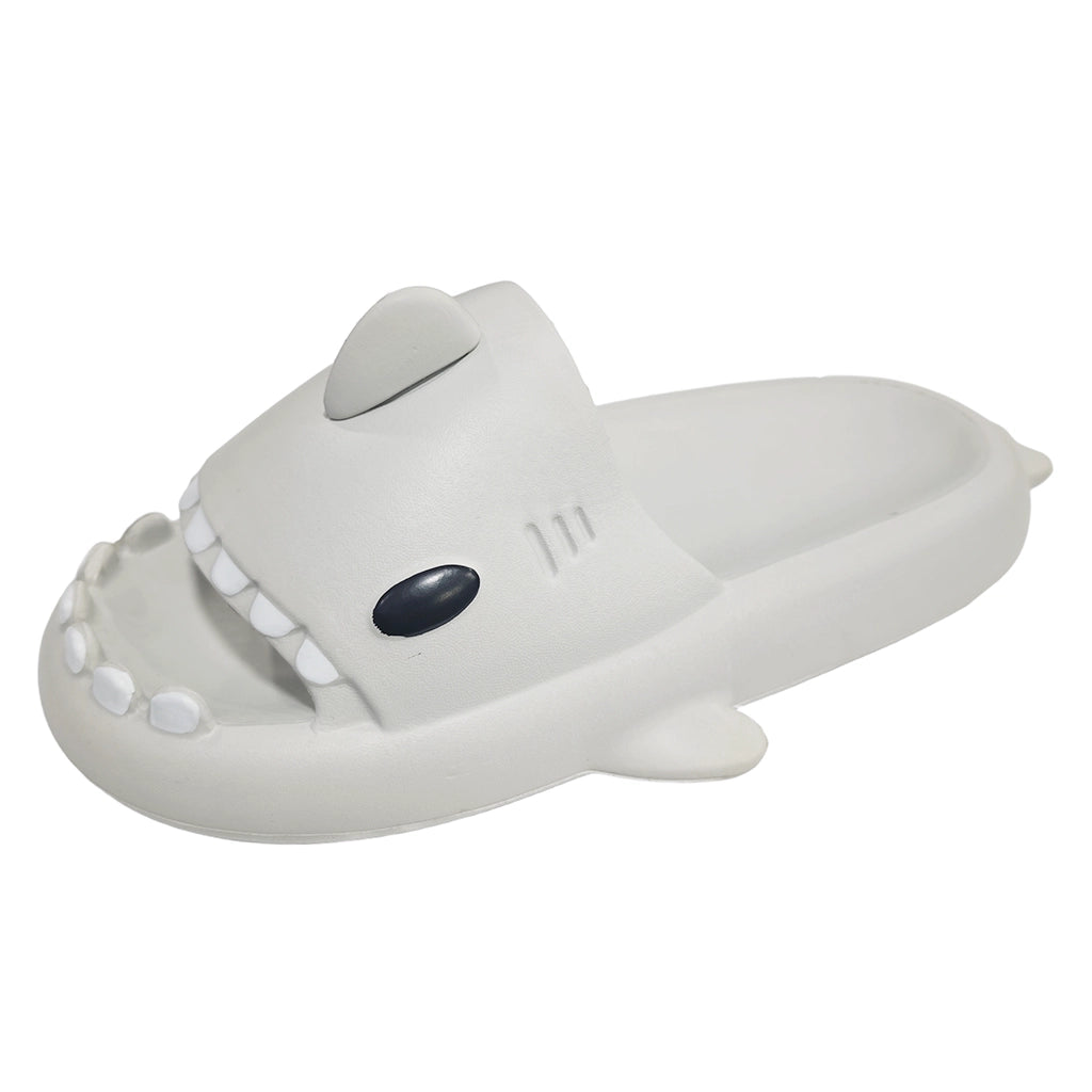 ustyle Ανδρικές Παντόφλες καλοκαιρινές αντιολισθητικές με σχέδιο καρχαρίας Γκρι US-250592