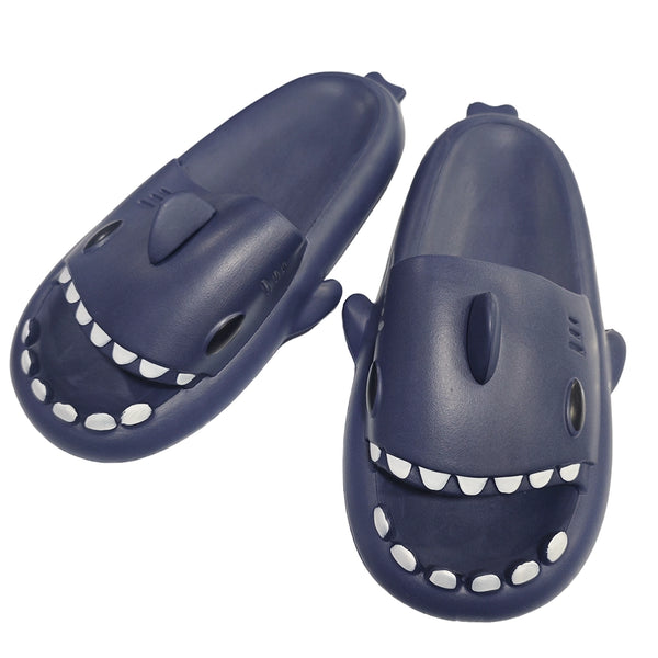 ustyle Ανδρικές Παντόφλες καλοκαιρινές αντιολισθητικές με σχέδιο καρχαρίας Μπλε US-250592