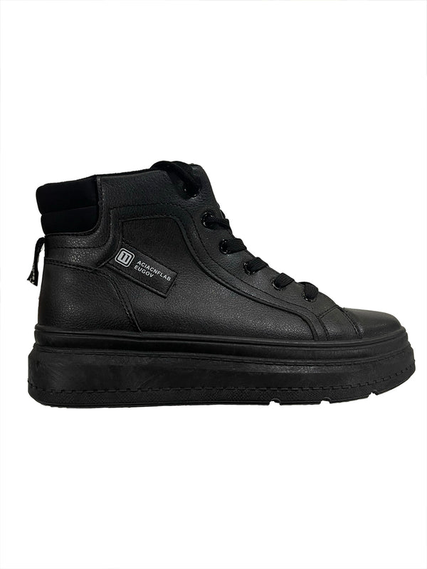 ustyle Γυναικεία sneakers σε μποτάκια Μαύρο US-00518