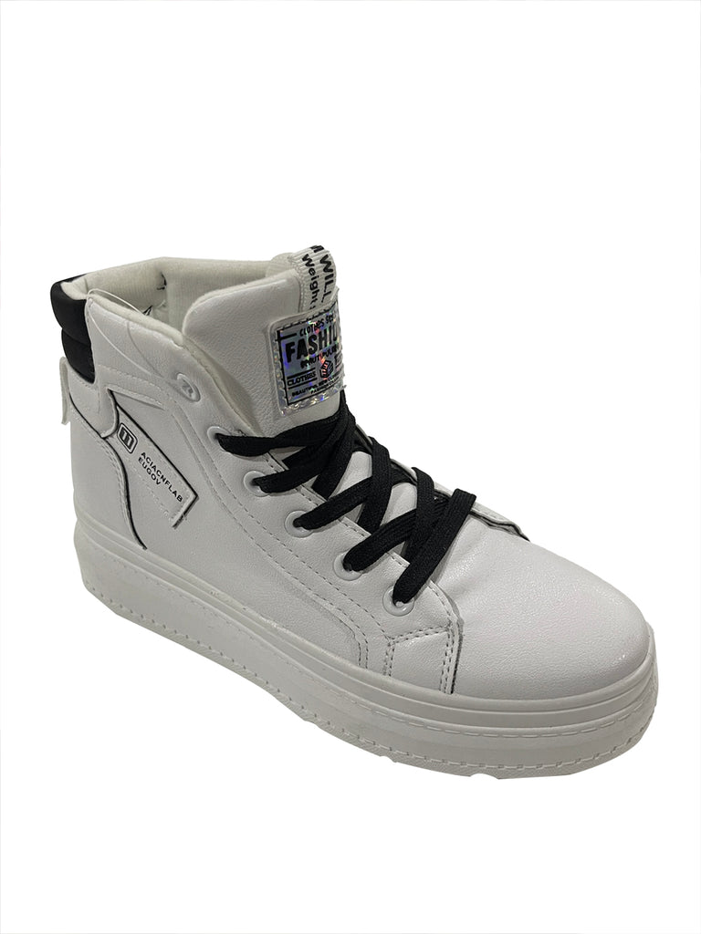 Γυναικεία sneakers σε μποτάκια Λευκό US-00518