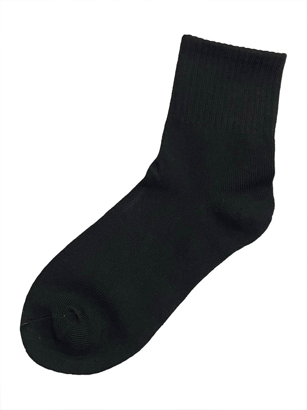 Ανδρικές Κάλτσες ημίκοντες 100% βαμβάκι σετ 6 ζευγάρια Μαύρο US-889676