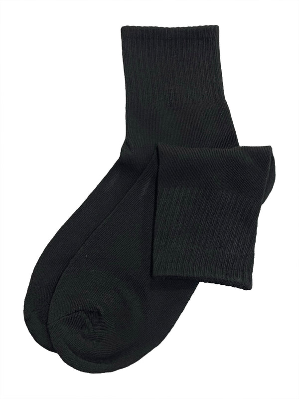 Ανδρικές Κάλτσες ημίκοντες 100% βαμβάκι σετ 3 ζευγάρια Μαύρο US-889673
