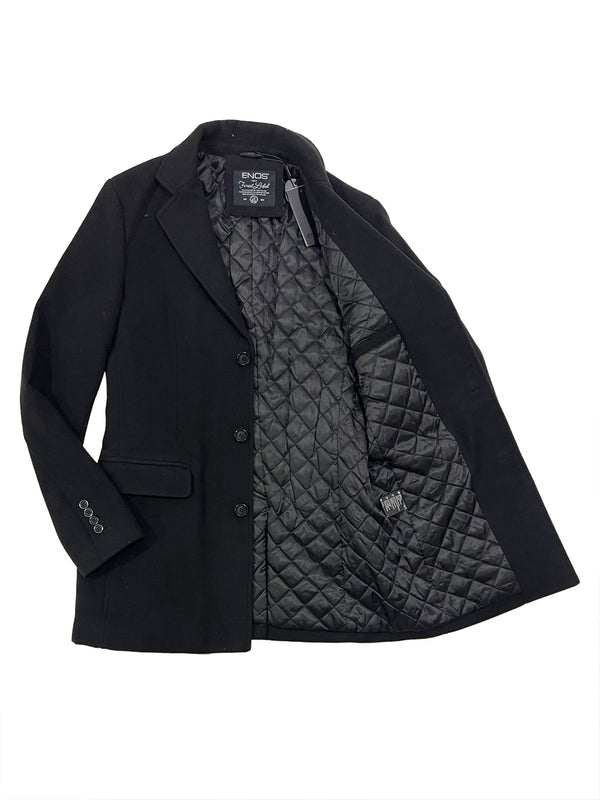 ustyle Ανδρικό παλτό σε Μαύρο χρώμα US-87378