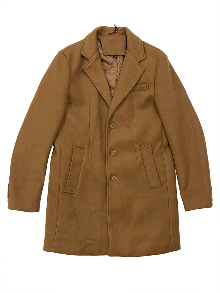 Ανδρικό παλτό σε ταμπά χρώμα US-8808