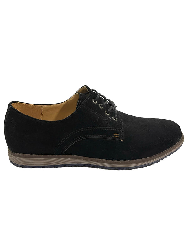 Ανδρικά casual παπούτσια δετά suede Μαύρο US-829318