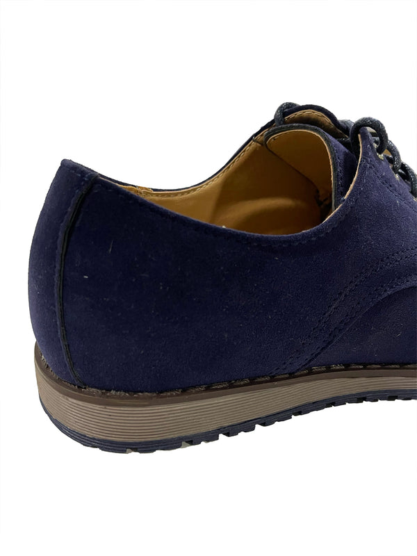 Ανδρικά casual παπούτσια δετά suede Μπλε US-829318